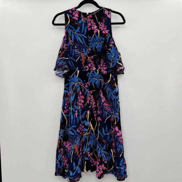 Maeve 'Elia' Pink Blue Cold Shoulder Dress US4 - Picture 1 of 5